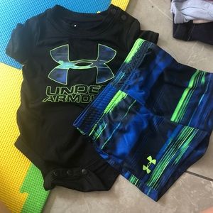 Underarmour onsie and short set